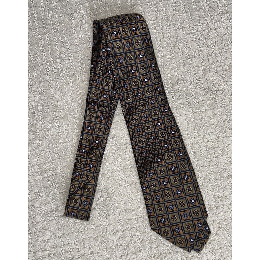 Vintage Jos. A. Bank Signature Gold Mens Tie Vintage Hand Made In USA